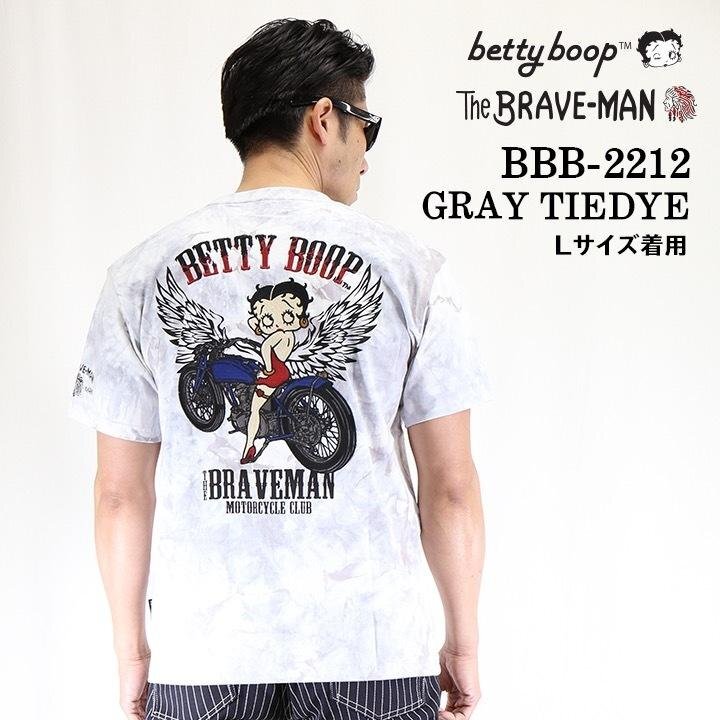 The BRAVE-MAN × BETTY BOOP ベティ ブープ 【定価￥7900＋税】 半袖TEE BBB-2212 TIEDYE サイズ M_画像1