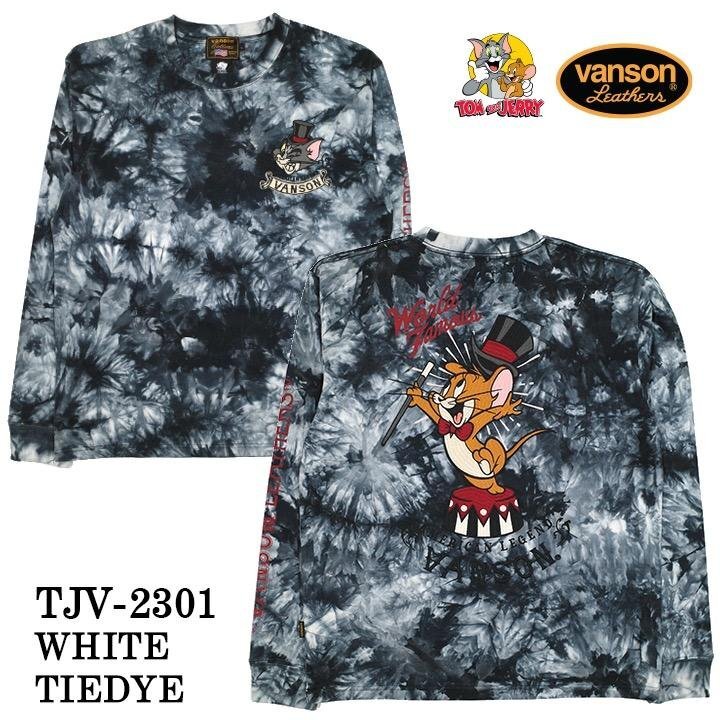 VANSON LEATHERS × TOM & JERRY トム アンド ジェリー 【定価\9500＋税】 ロンTEE TJV-2301 TIEDYE サイズ XXL_画像2