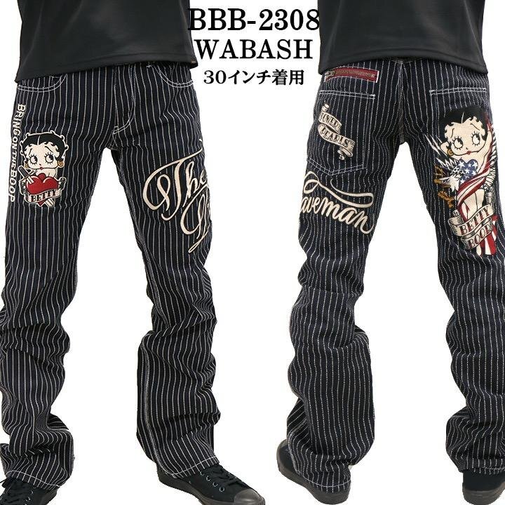 The BRAVE-MAN × BETTY BOOP ベティ ブープ 【定価￥19800＋税】 デニムパンツ BBB-2308 WABASH 34 インチ_画像1