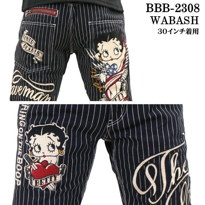 The BRAVE-MAN × BETTY BOOP ベティ ブープ 【定価￥19800＋税】 デニムパンツ BBB-2308 WABASH 34 インチの画像3