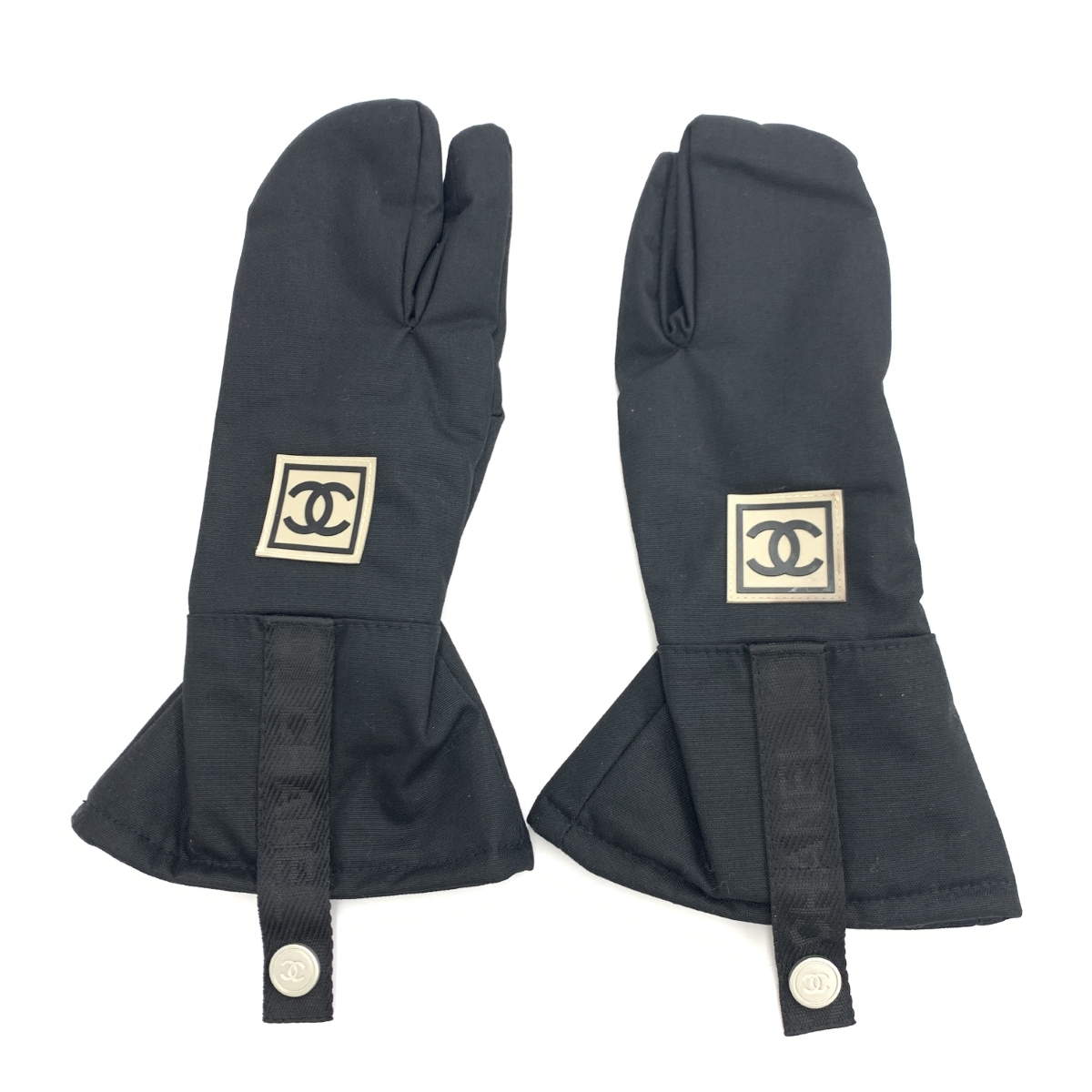 ◆CHANEL シャネルスポーツ グローブ ◆ ブラック ナイロン スノボ レディース 手袋 glove グローブ 服飾小物の画像2