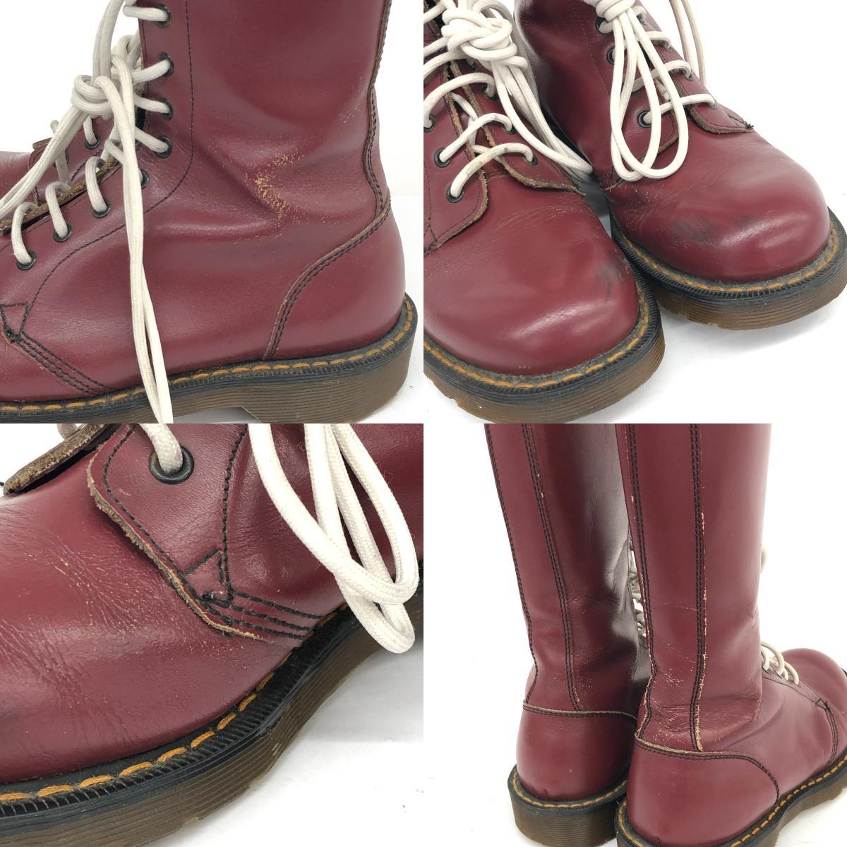 ◆Dr.Martens ドクターマーチン 14ホールレースアップブーツ サイズ不明(24cm前後)◆ ボルドー レディース イングランド製 靴 boots_画像8