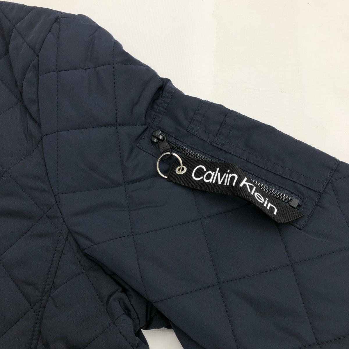  unused goods *CALVIN KLEIN Calvin Klein quilting Bomber jacket L* navy men's outer 