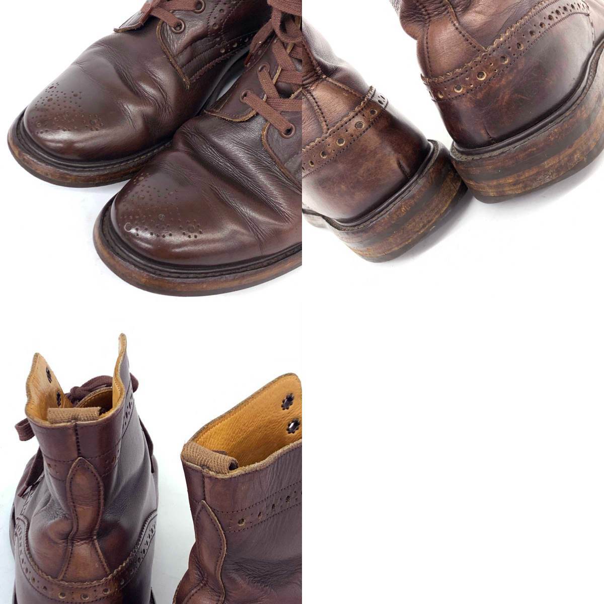 ◆Trickers トリッカーズ ブーツ 8L5◆887910 71466 ブラウン レザー メダリオン レースアップ メンズ 靴 シューズ boots ワークブーツ_画像10