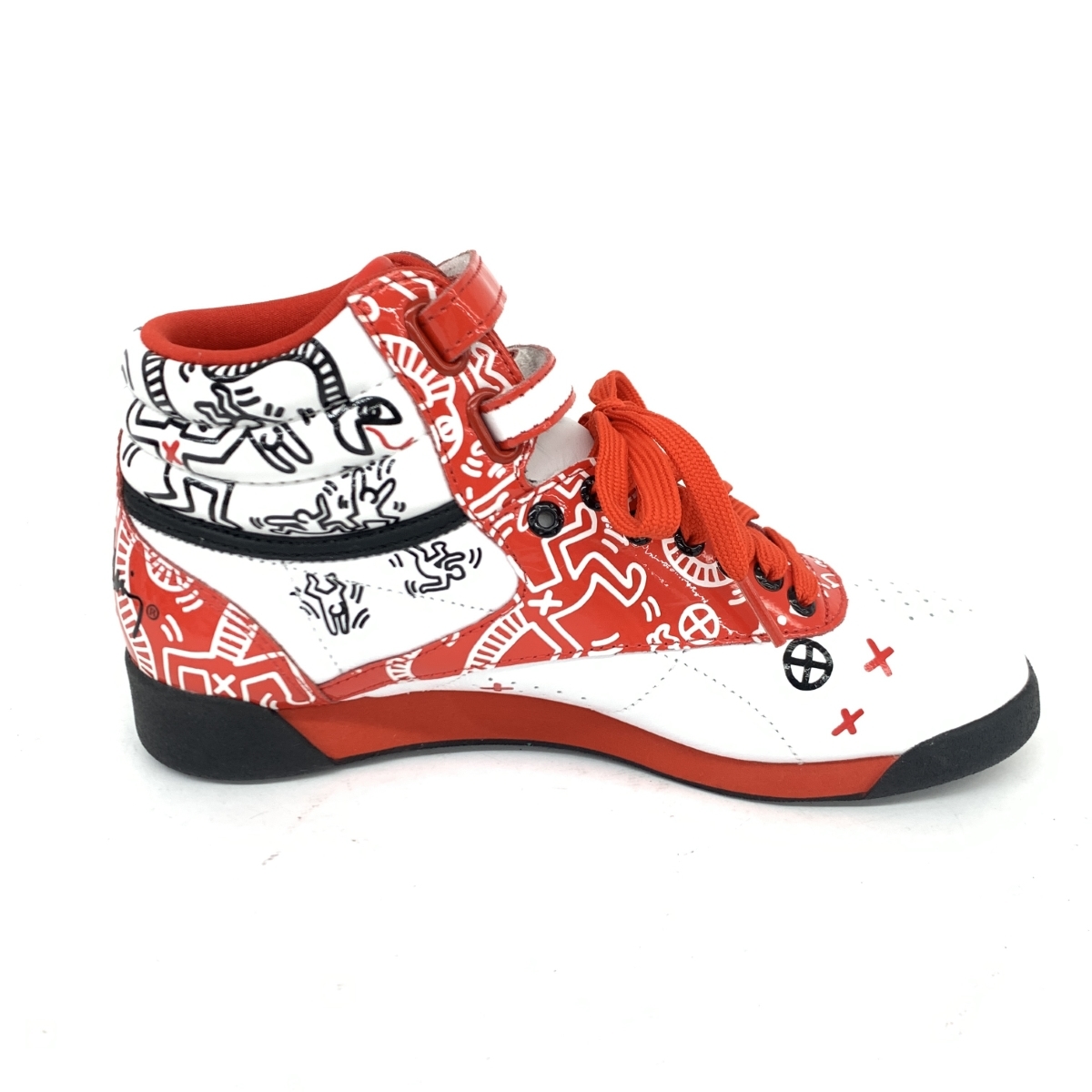 美品◆Reebok×Keith Haring リーボック×キースヘリング スニーカー 23.5◆ ホワイト×レッド レディース 靴 シューズ sneakers_画像3