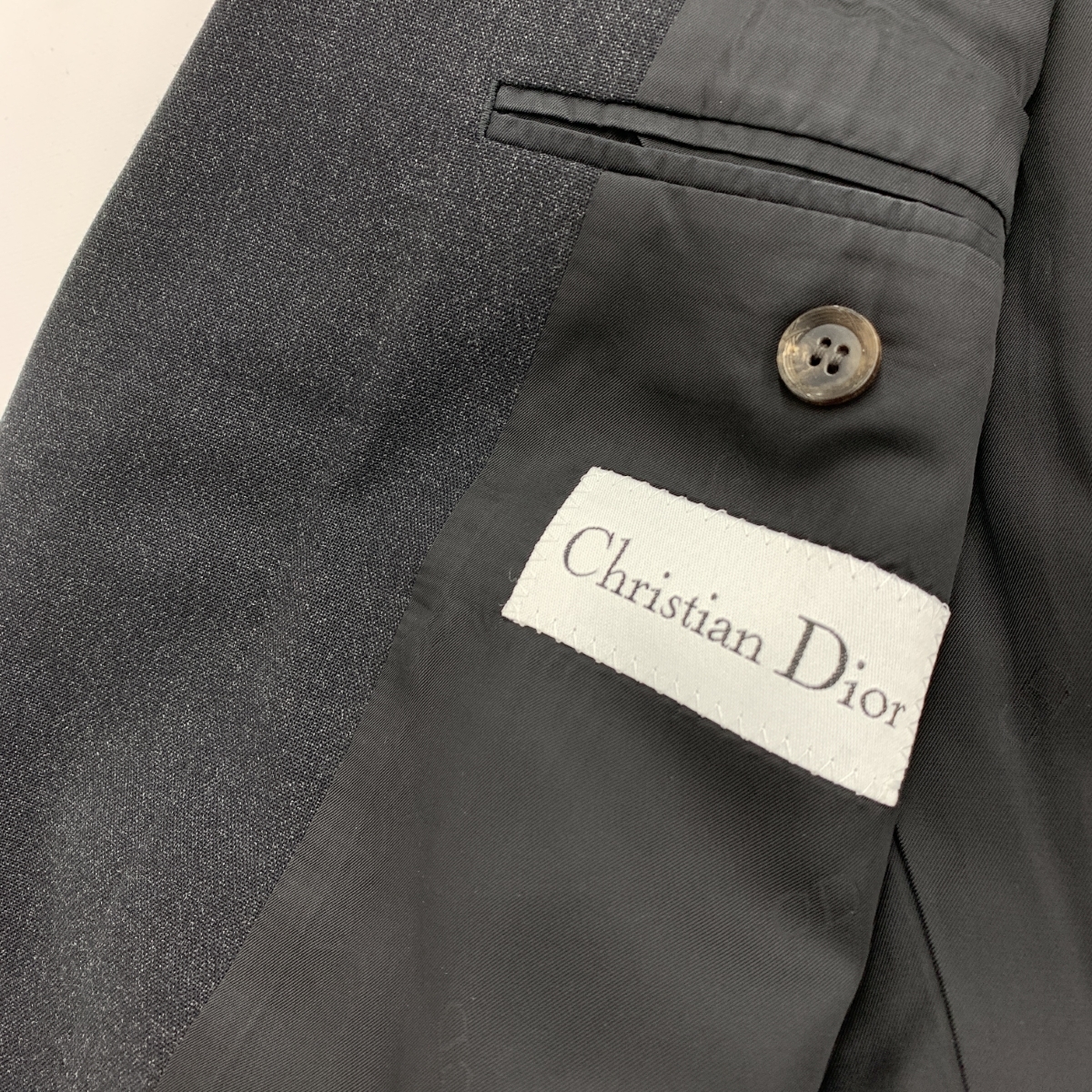 ◆Dior HOMME ディオールオム セットアップ 56◆ ブラック メンズ 上下セット スーツ フォーマル 紳士服 ウール_画像5