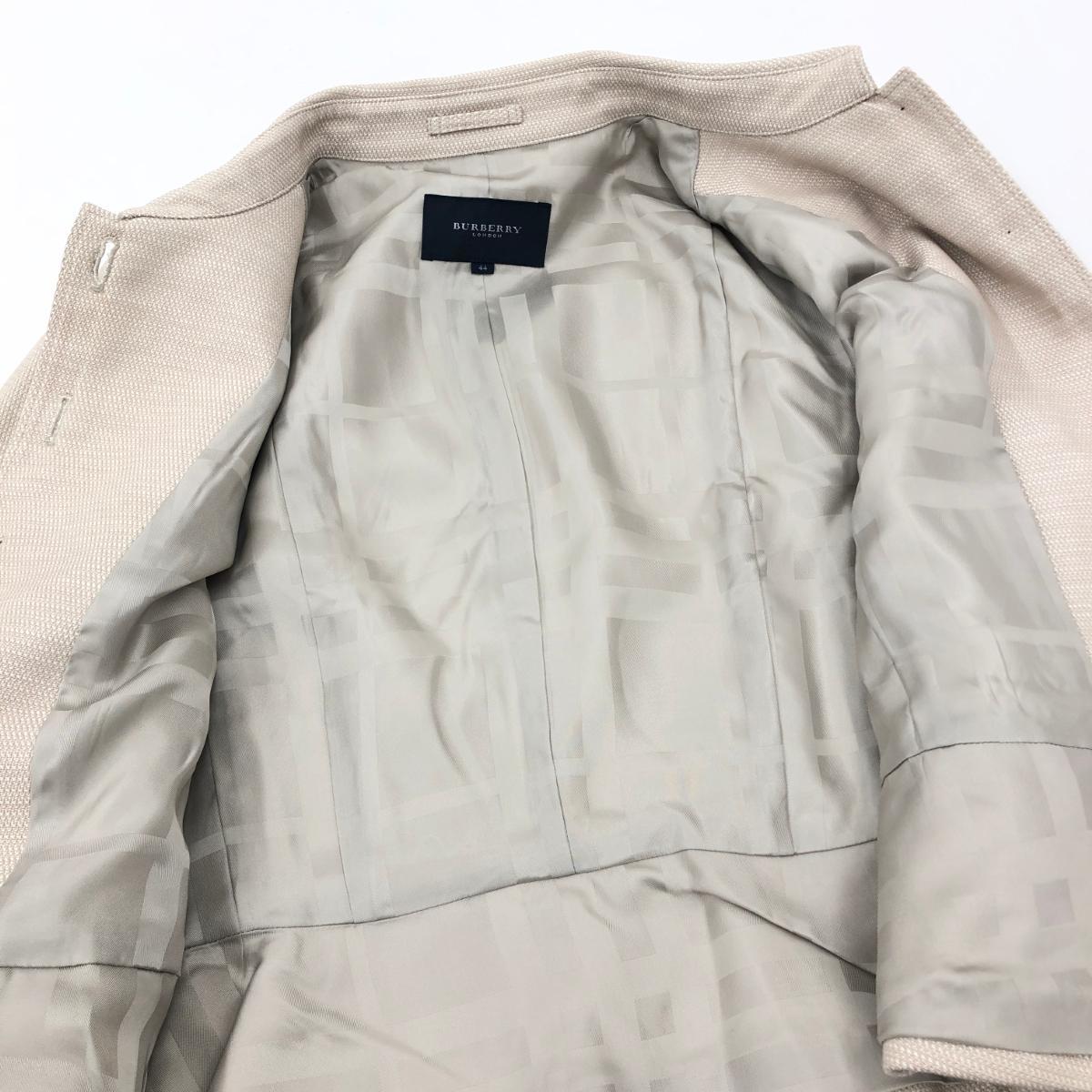  excellent *BURBERRY LONDON Burberry London jacket 44* beige lady's inside side check pattern largish size outer 