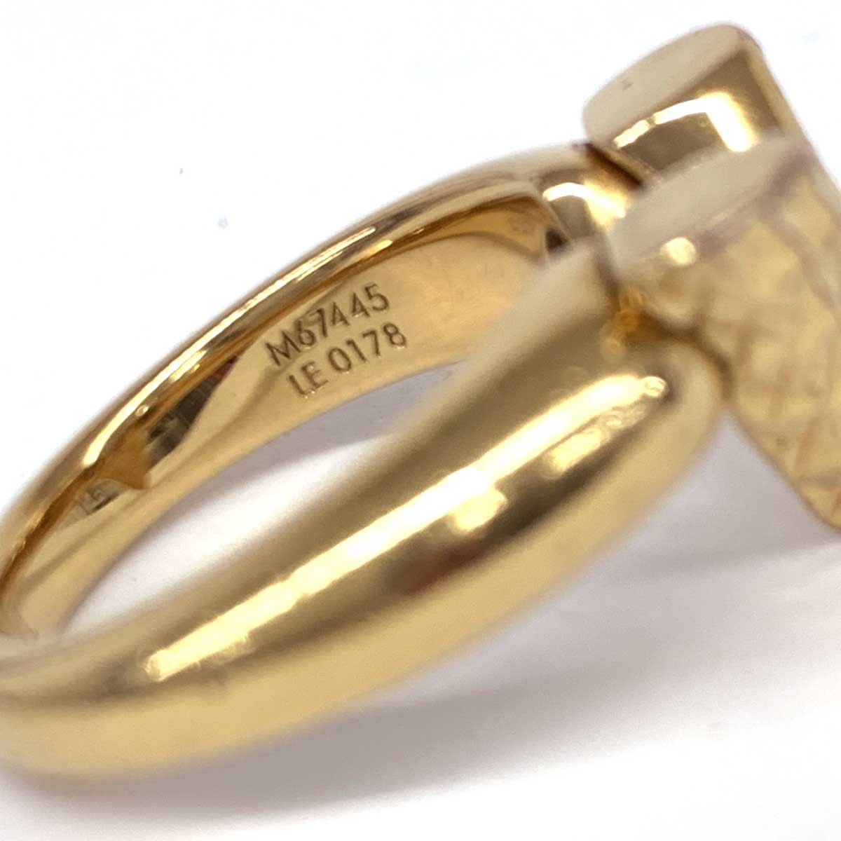 *LOUIS VUITTON Louis Vuitton Esse n car ru ring LS size *M67445 LE0178 Gold color lady's ring accessory accessory 