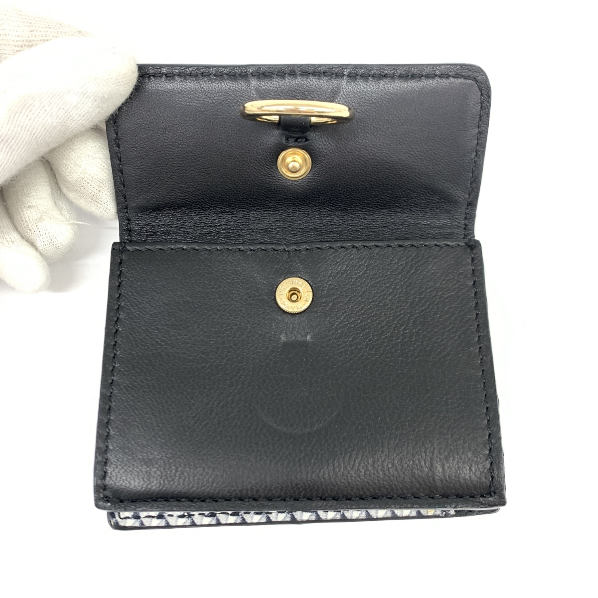  excellent *repetto Repetto card-case * coin case * black sheep leather lady's card-case pass case 