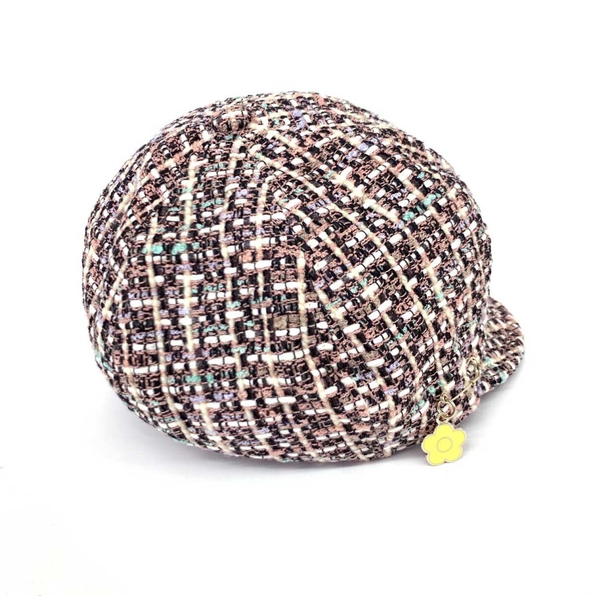  не использовался товар *MARY QUANT Mary Quant Casquette *264-981445-090-0 розовый в клетку женский шляпа аксессуары 