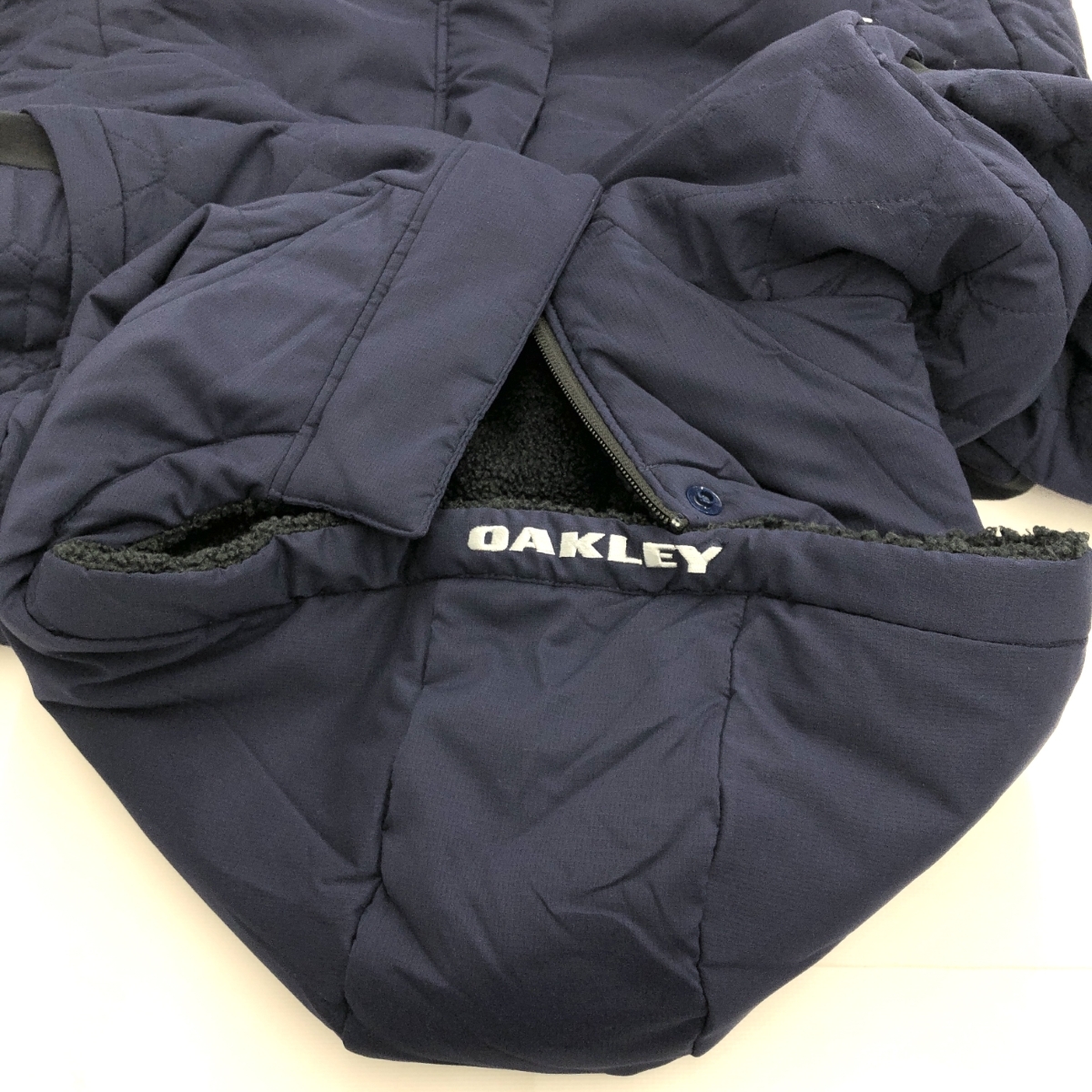 未使用品◆OAKLEY オークリー ジップアップ ジャケット XXL◆ ネイビー メンズ アウター UNEVEN　PUFF　JACKET 2WAY ベスト 21_画像9