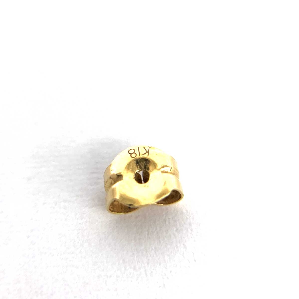 良好◆AHKAH アーカー ピアス ◆ ゴールドカラー ダイヤ合計0.08ct K18YG サークル スタッド レディース 総重量:0.6g jewelry ジュエリー_画像4