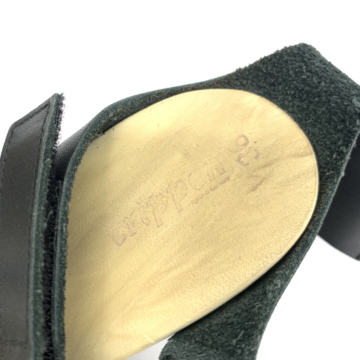 ◆trippen トリッペン ウッドサンダル 36◆ ブラック レザー ウェッジソール レディース 靴 シューズ shoes_画像6