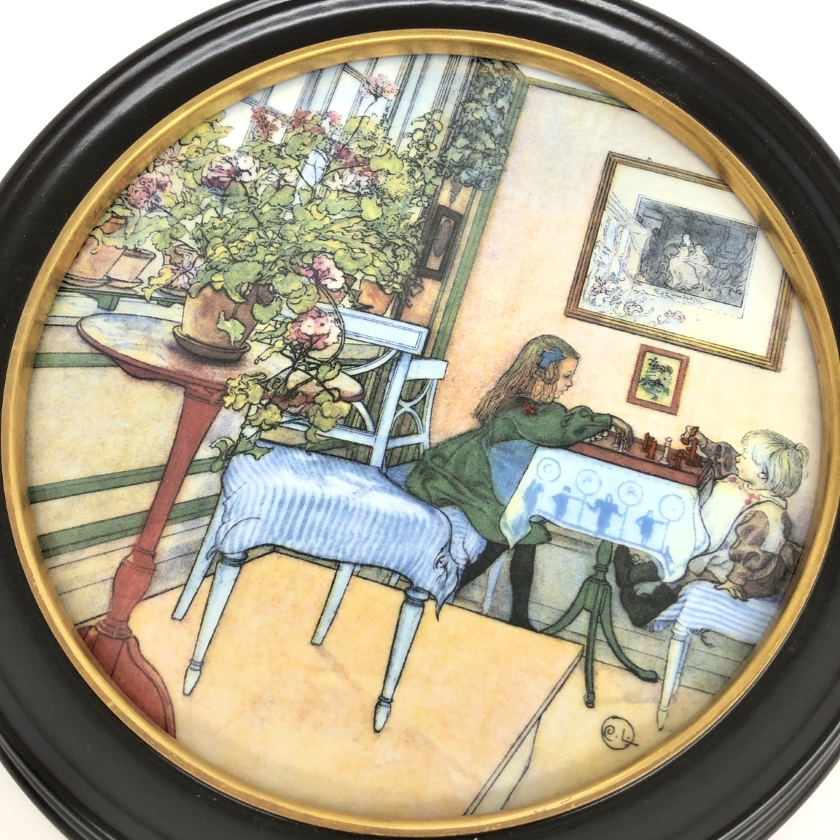 ◆ROYAL COPENHAGEN ロイヤルコペンハーゲン カール・ラーション 陶板画 飾り皿 絵皿 26cm ◆ マルチカラー インテリア interior_画像2