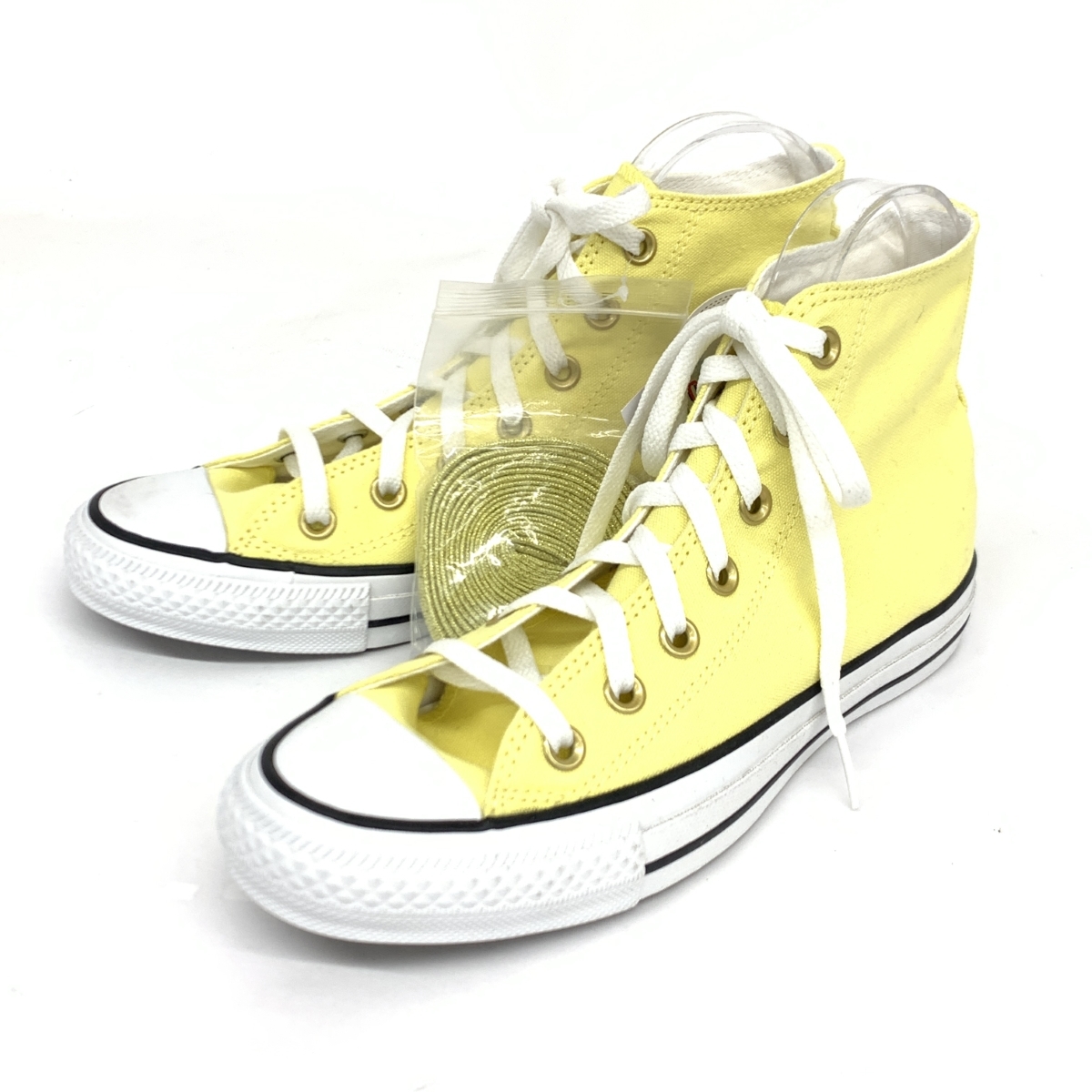 未使用品◆CONVERSE コンバース オールスター スニーカー 24.5cm◆ イエロー ハイカットシューズ レディース 靴 sneakers_画像1