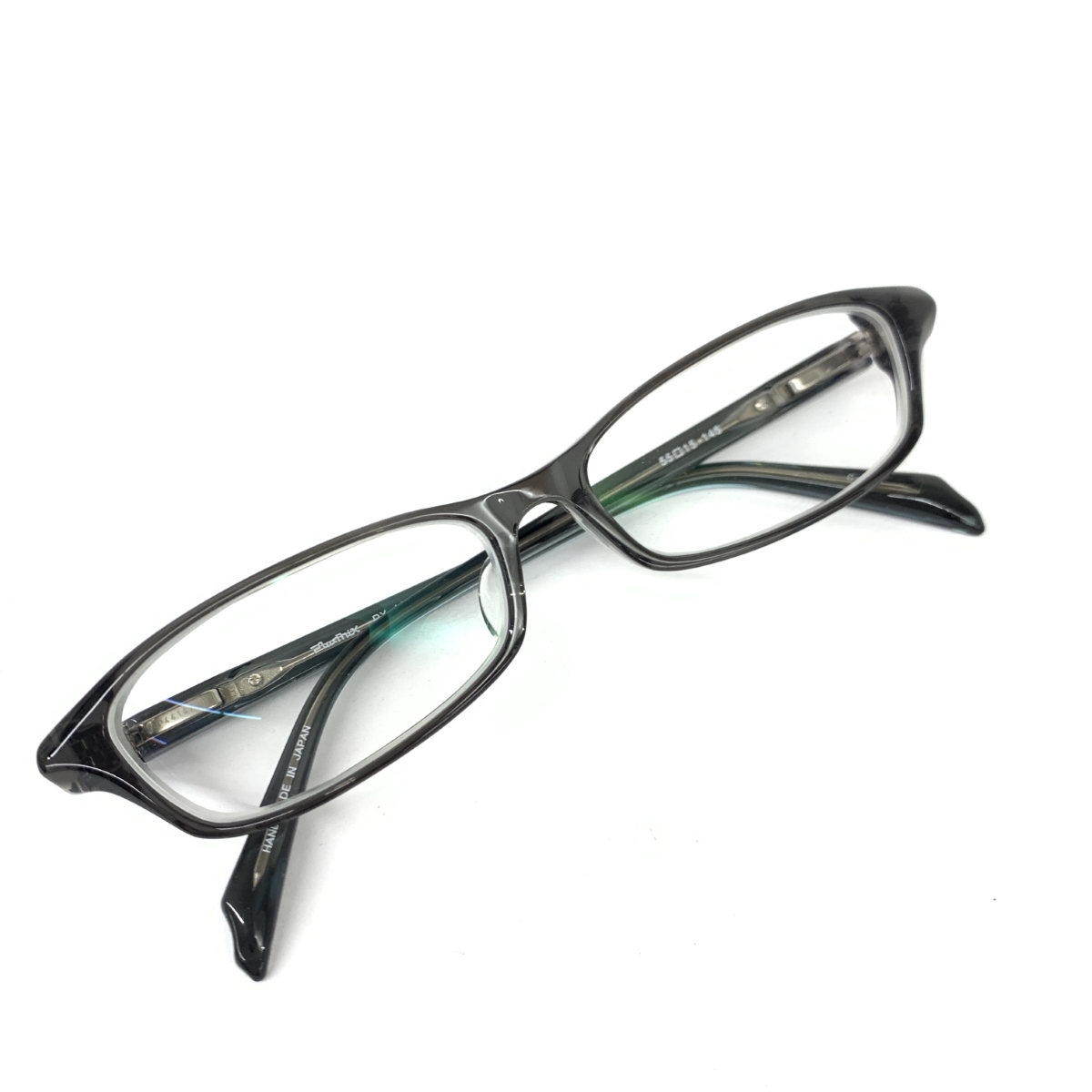 良好◆plusmix プラスミックス メガネフレーム◆PX-13263 クリアグレー スクエア レディース 日本製 55□15 145 眼鏡 服飾小物の画像8