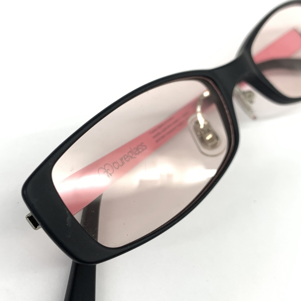 良好◆Cureglass キュアグラス サングラス◆CG1203 ブラック/ピンク レディース メガネ 眼鏡 サングラス sunglasses 服飾小物_画像8