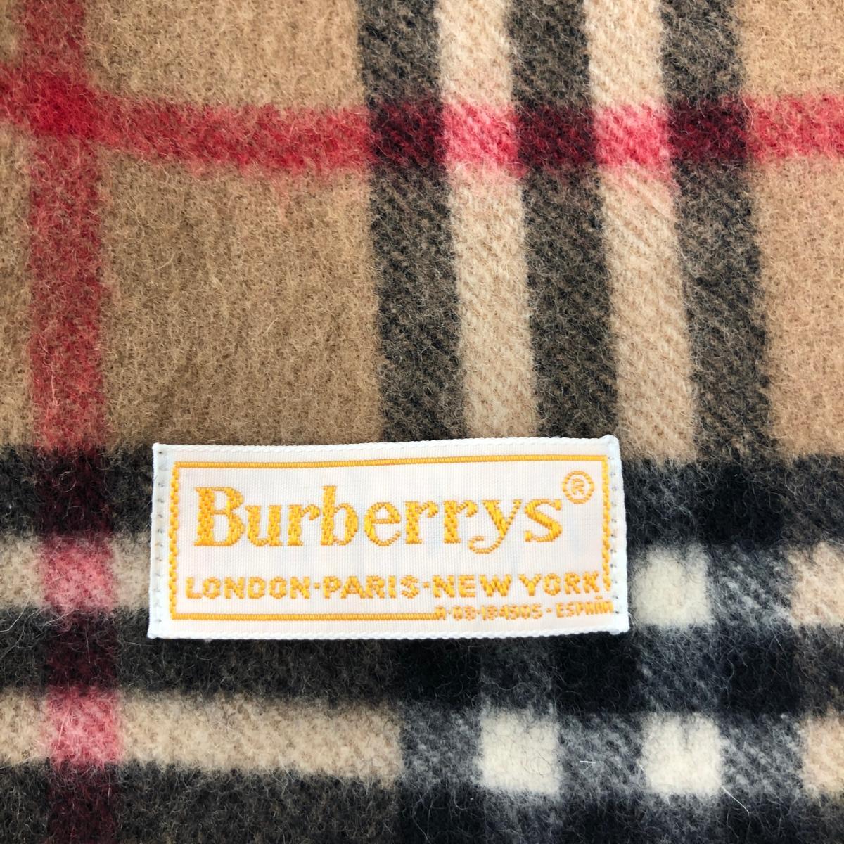 ◆Burberry's バーバリーズ マフラー◆ ベージュ ウール レディース ストール 襟巻 服飾小物 ノバチェック_画像5