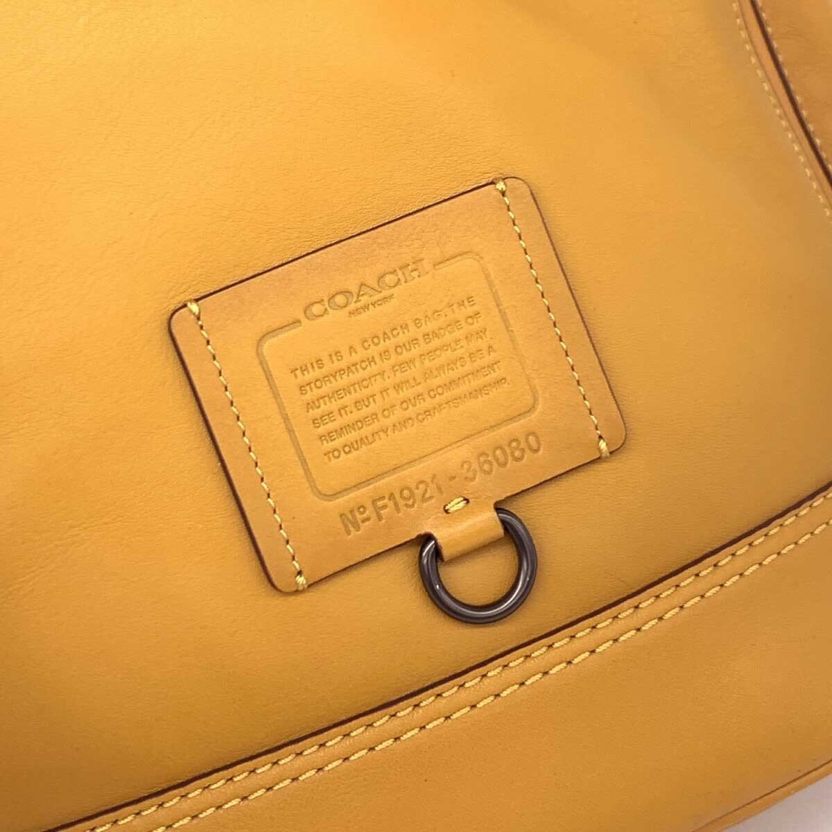 美品◆COACH コーチ リュックサック◆36080 マスタード レザー メンズ バックパック bag 鞄の画像5