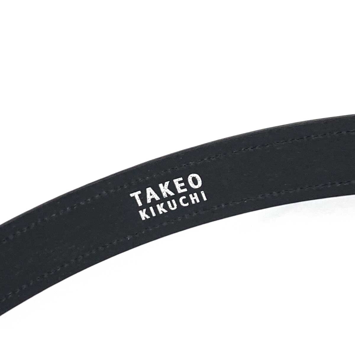 新品同様◆TAKEO KIKUCHI タケオキクチ ベルト ◆ ブラック レザー ピンバックル フォーマル メンズ 服飾小物_画像7