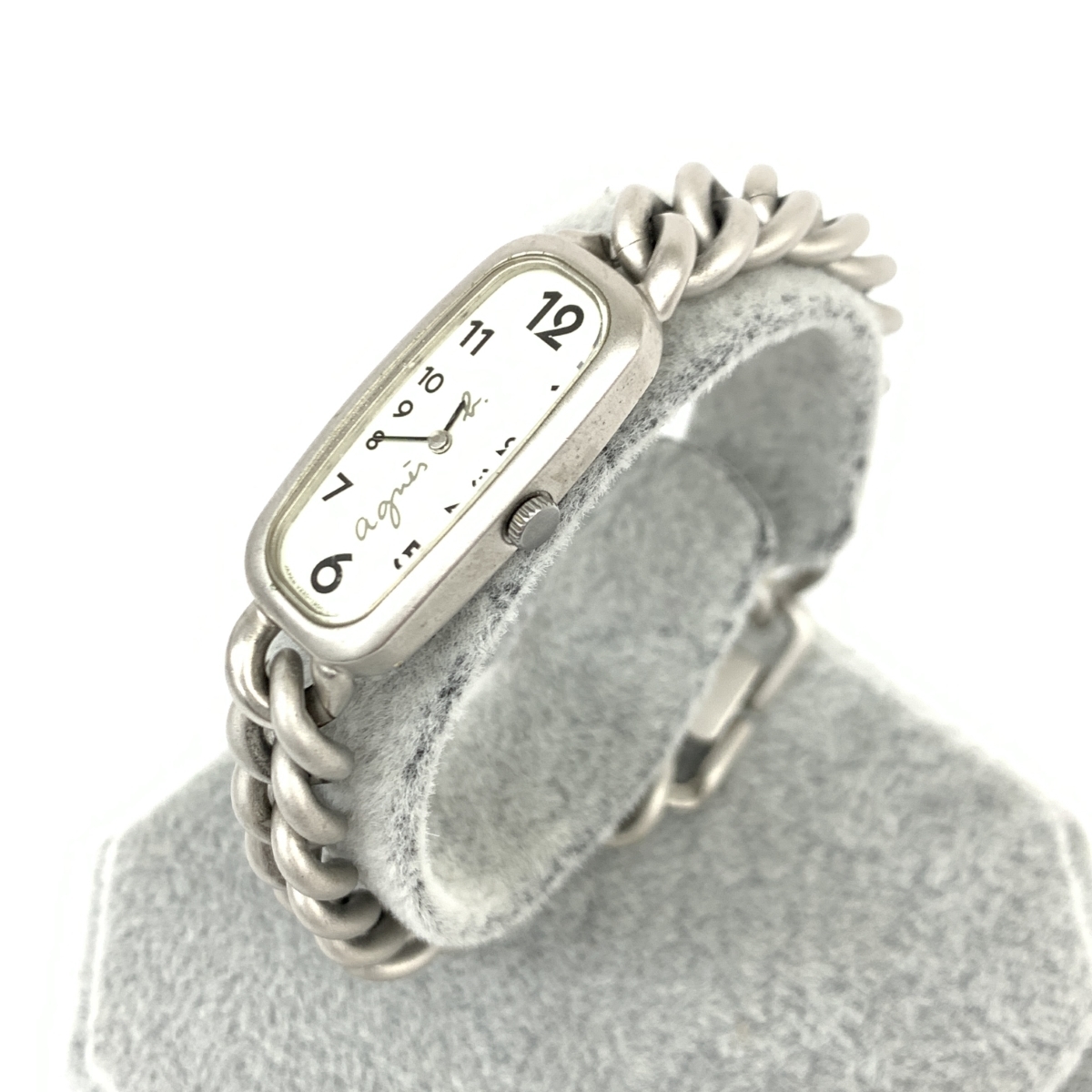 ◆agnes b. アニエスベー 腕時計 ◆V220-1300 シルバーカラー ウォッチ watch_画像1