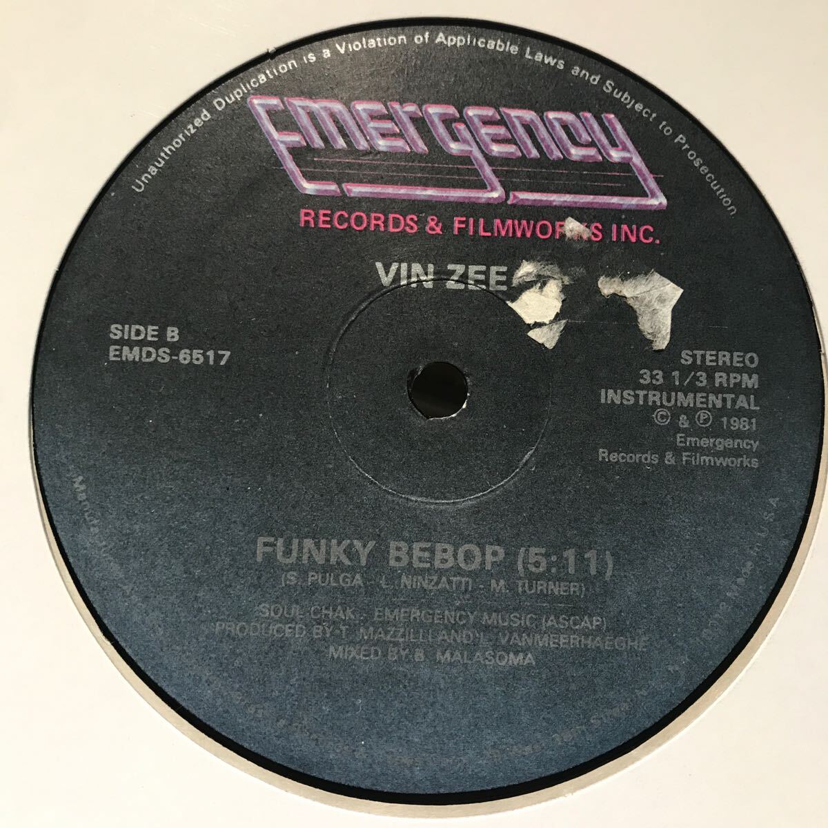 Vin Zee / Funky Bebop US盤の画像2