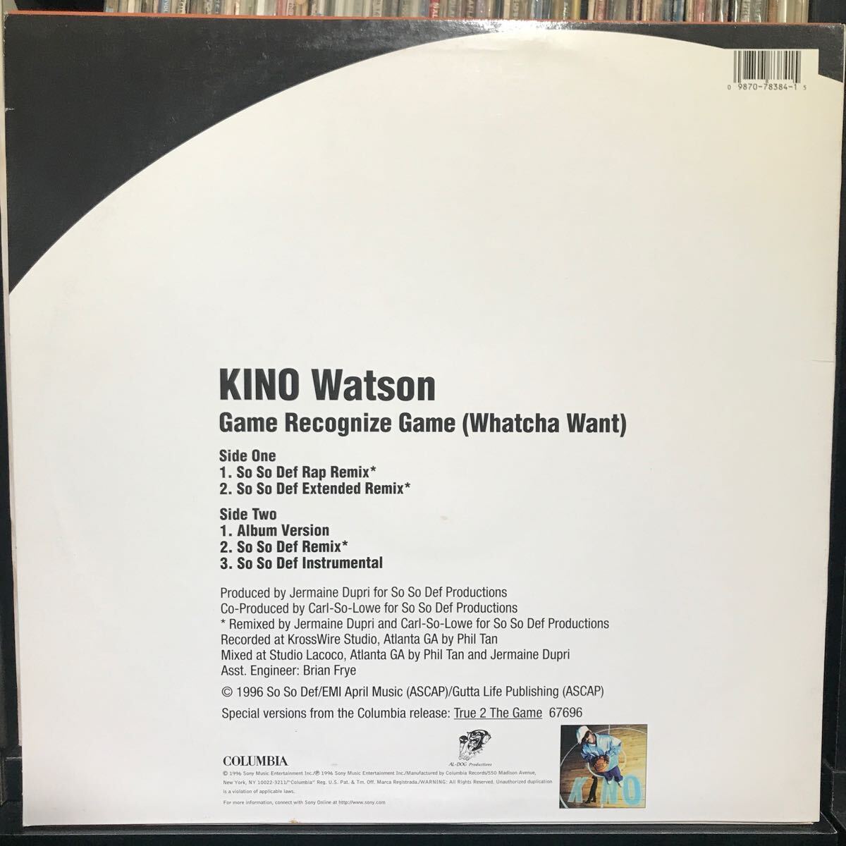 KINO Watson / Game Recognize Game US盤_画像2