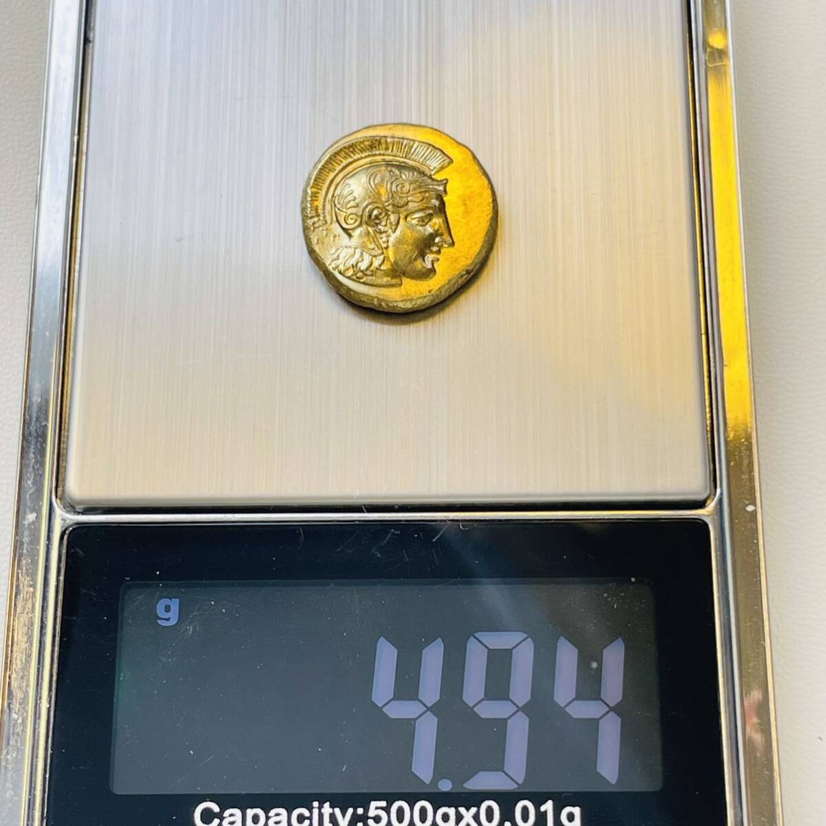 ギリシャ 硬貨 古銭 タソス島 豊穣神 ワインの神 ディオニューソス 英雄ヘーラクレース ドラクマ コイン 重4.94g_画像5