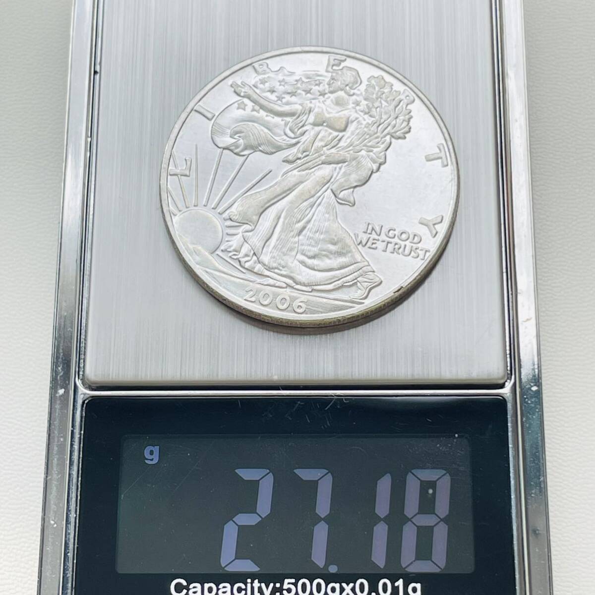 アメリカ 硬貨 古銭 ウォーキングリバティ 2006年 歩く自由の女神 ハーフドル 記念幣 イーグル コイン 重27.18g_画像5