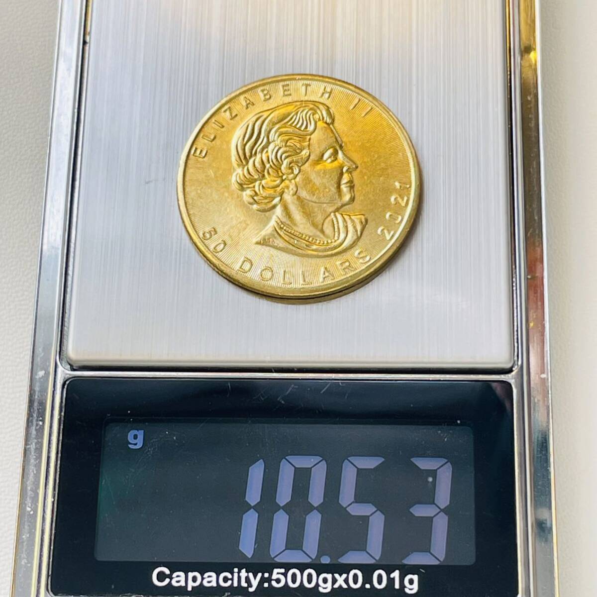 カナダ 硬貨 古銭 英連邦 2021年 エリザベス2世 メープル サトウカエデ 国章 記念幣 コイン 重10.53g_画像5
