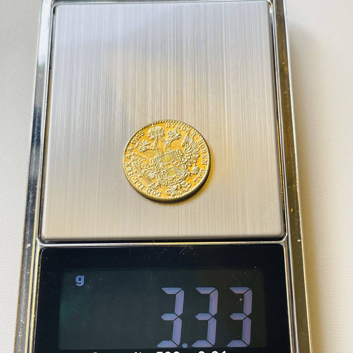 オーストリア帝国 硬貨 古銭 フランツ・ヨーゼフ 1 世 1915年 帝国の鷲 ハプスブルク紋章 国章 コイン 重3.33g_画像5