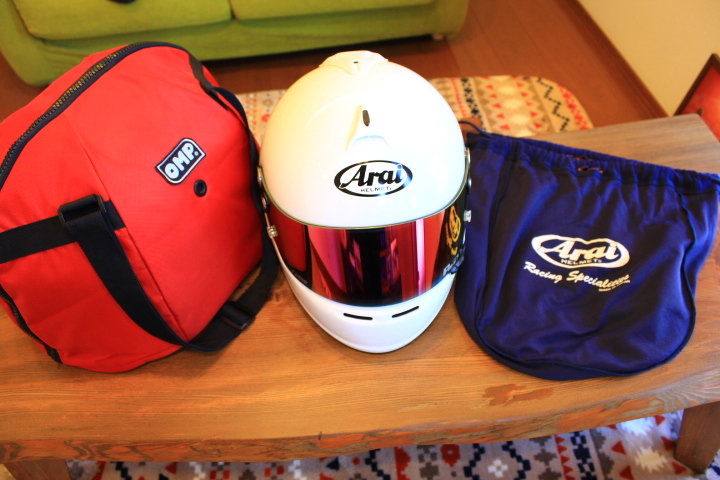 Arai アライ GP-6S ヘルメットFMVミラーシールド付き【中古】の画像9