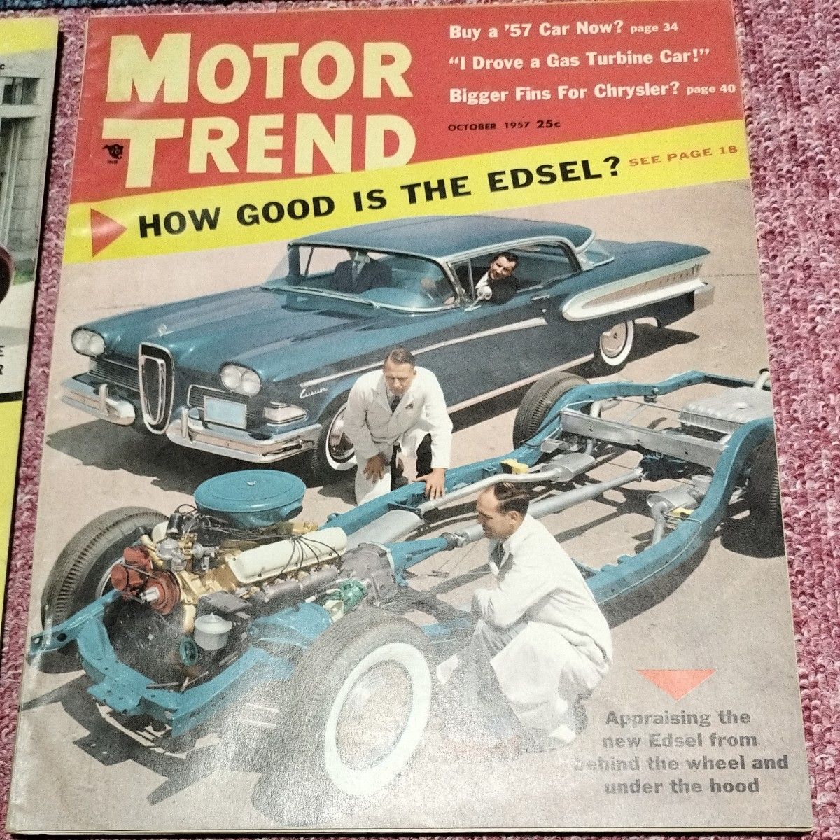 MOTOR TREND1957年 2冊セット　(旧車 クラシックカー 古書)