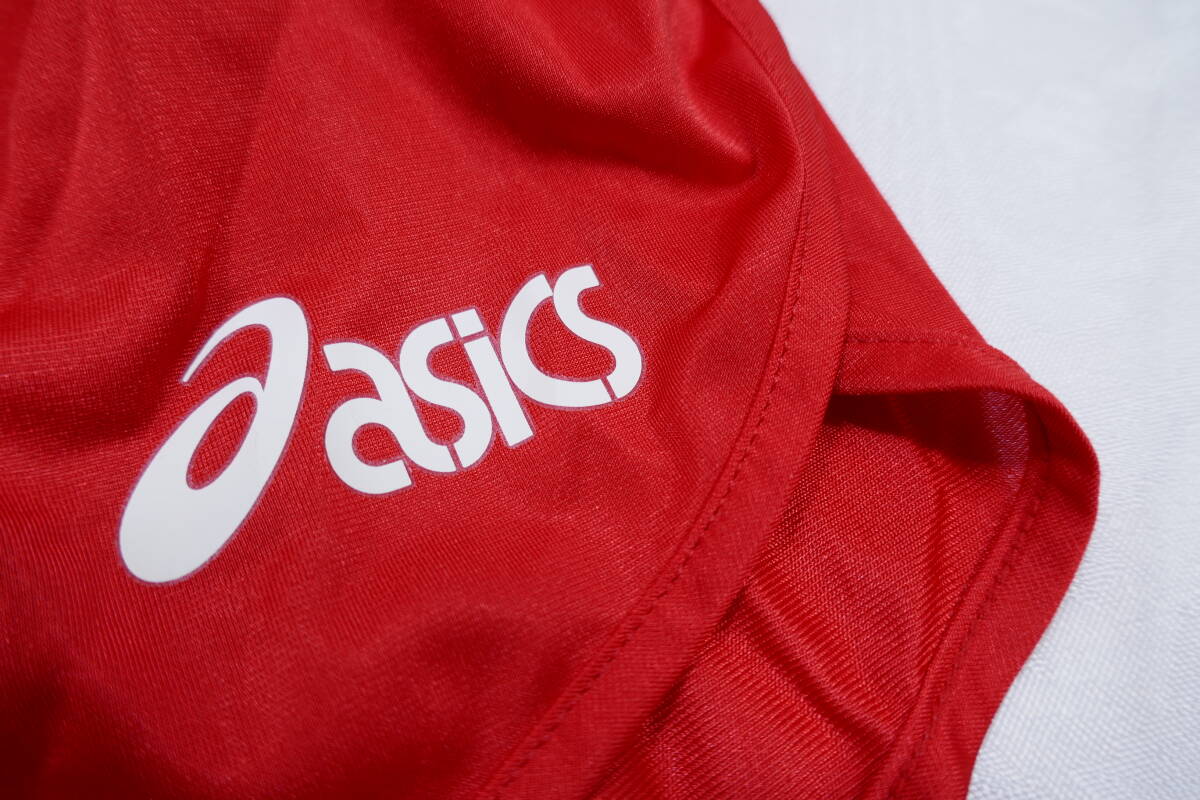 女子陸上部　asics アシックス　レーシングシャツ シングレット＆レーシングパンツ　サイズM　レディース　レッド　部活 試合 大会_画像4