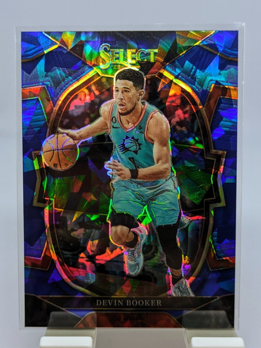 【1円スタート】2022-23 Panini Select - Devin Booker Concourse Blue Cracked Ice Prizm / Sunsの画像1