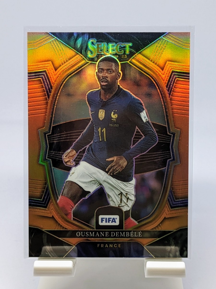 【1円スタート】2022-23 Panini Select FIFA - Ousmane Dembele Orange Prizm SP 60シリアル / フランス代表 PSG パリ・サンジェルマン_画像1