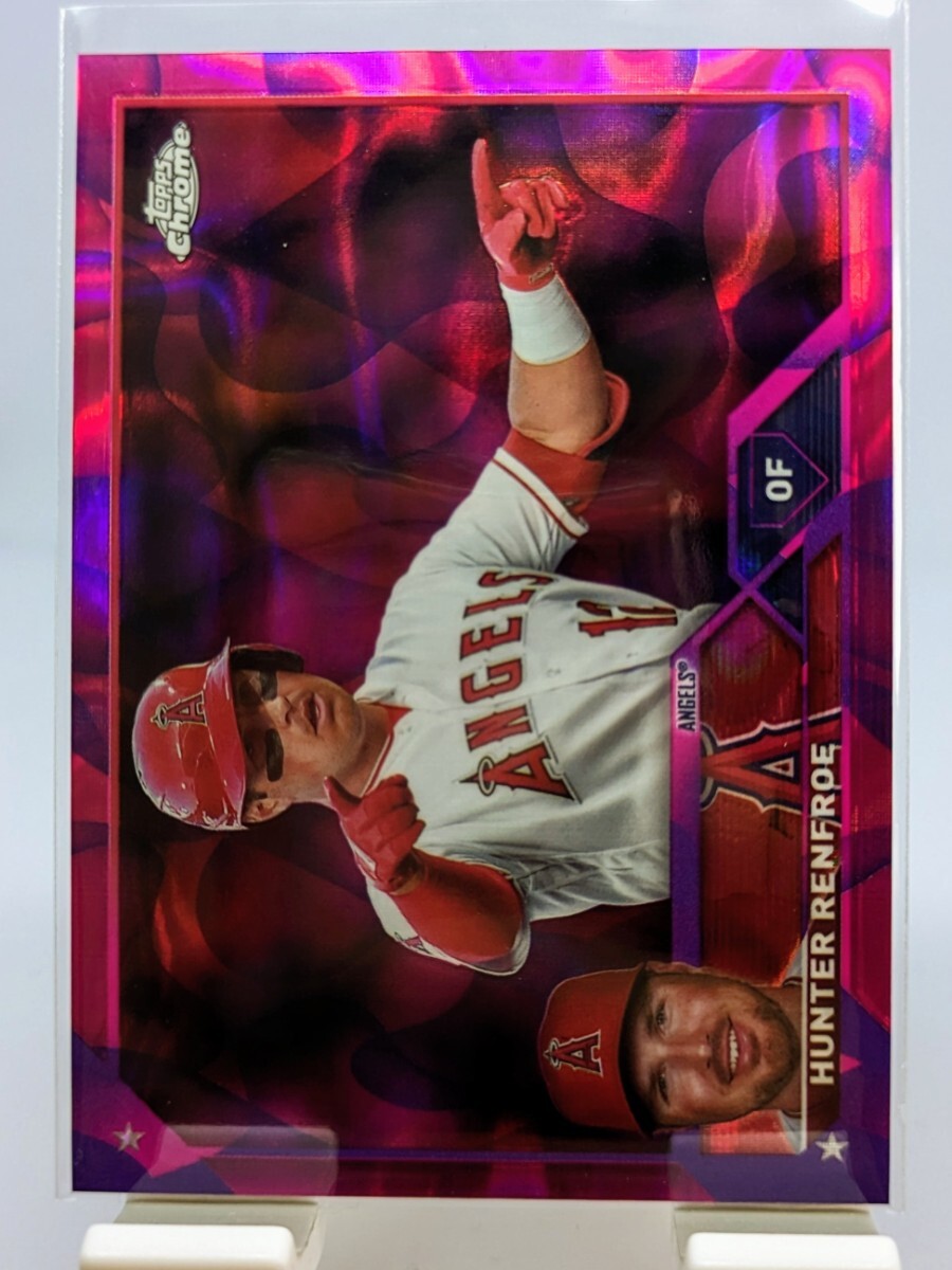 【1円スタート】2023 Topps Chrome - 大谷翔平 他 Angelsセット Chrome Update - HUNTER RENFROE Purple Lava 299シリ/ Neto Refractor 他_画像4