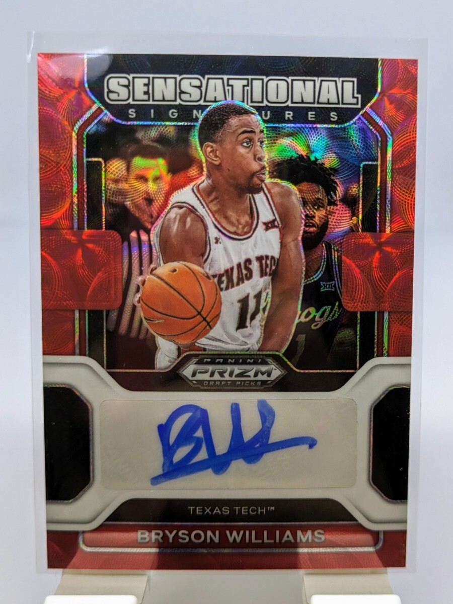 【1円スタート】2022-23 Panini Prizm Draft Pricks - Bryson Williams Sensational Signatures RC Auto Red Scope SP 88シリアル/CLIPPERSの画像1