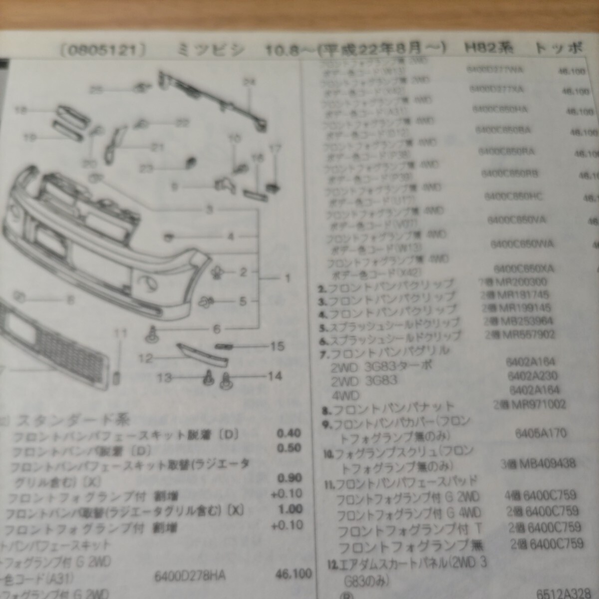 **[ parts guide ] Mitsubishi ( MMC ) Toppo (H82 series ) H22.8~ 2010 year latter term version [ out of print * rare ]