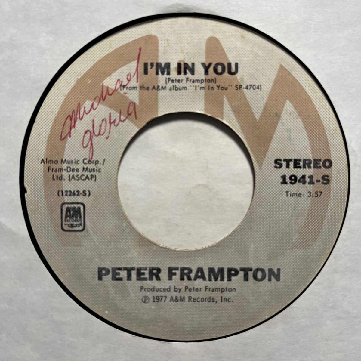 US盤 7インチ　PETER FRAMPTON # I'M IN YOU / ST. THOMAS_画像1