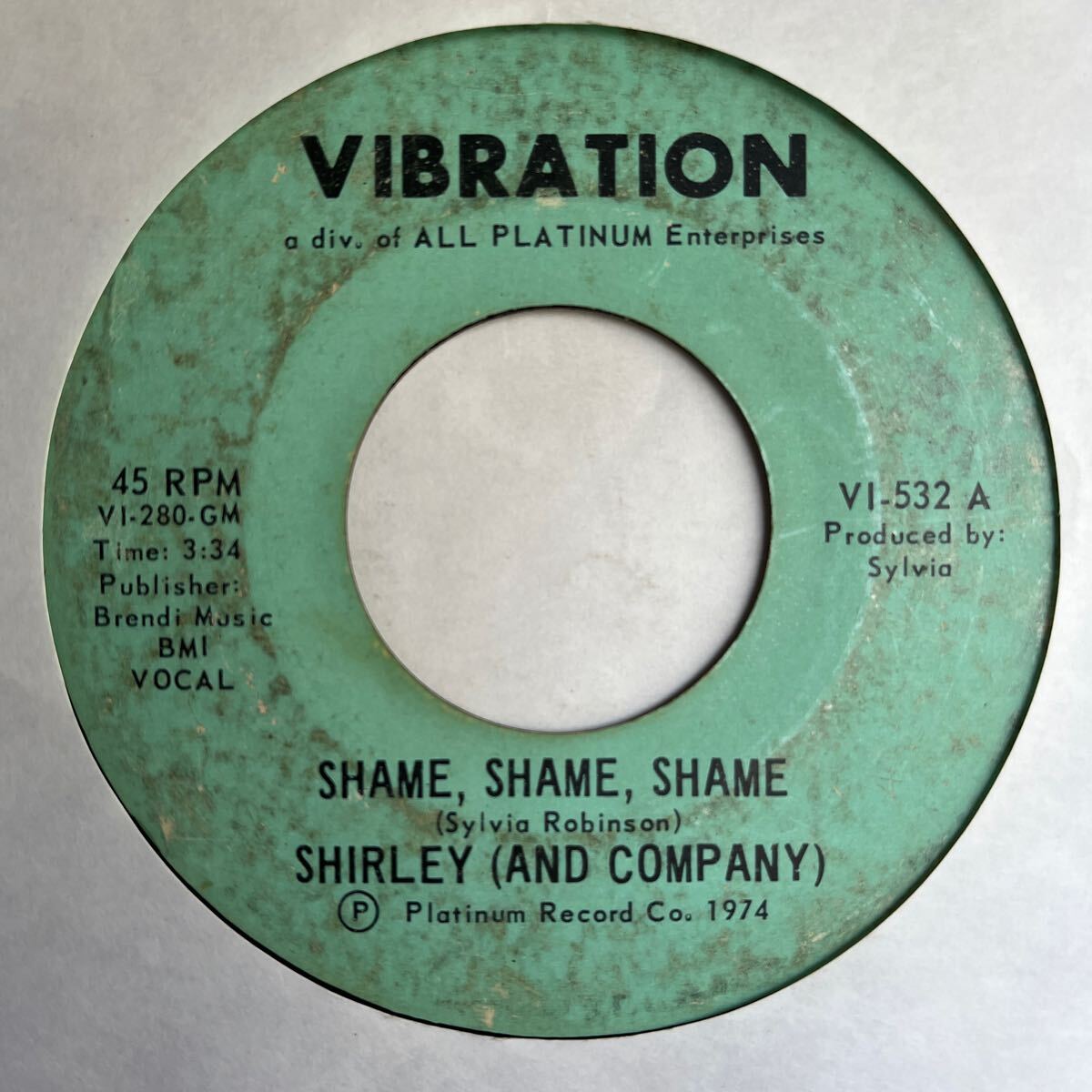 【FUNK/SOUL/DISCO】SHIRLEY (AND COMPANY) # SHAME, SHAME, SHAME / US / 7 / 1974_画像1