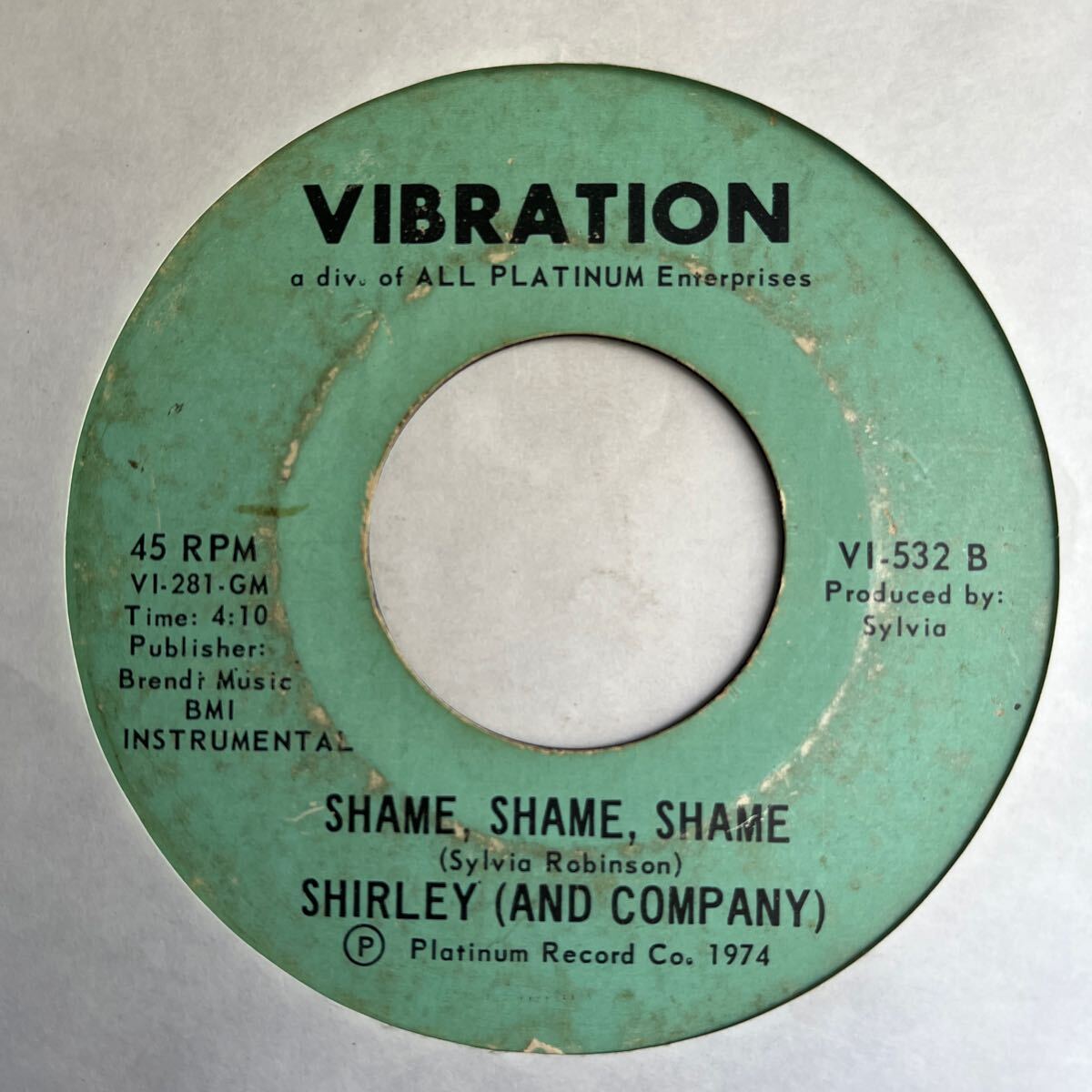 【FUNK/SOUL/DISCO】SHIRLEY (AND COMPANY) # SHAME, SHAME, SHAME / US / 7 / 1974_画像2