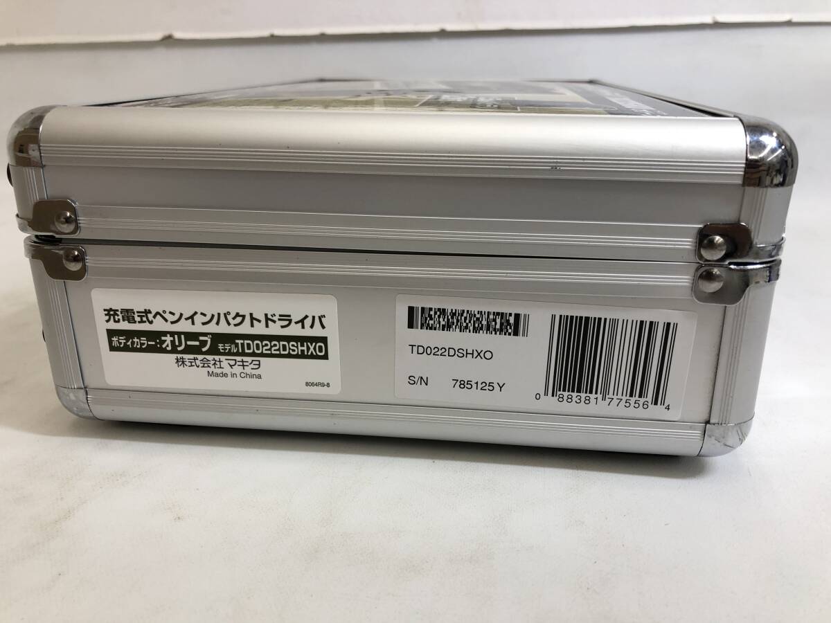 SH240324-05T/ 1円スタート 未使用品 makita マキタ 純正 充電式ペンインパクトドライバ TD022DSHXO オリーブ 7.2V 1.5Ah 完品フルセット_画像2