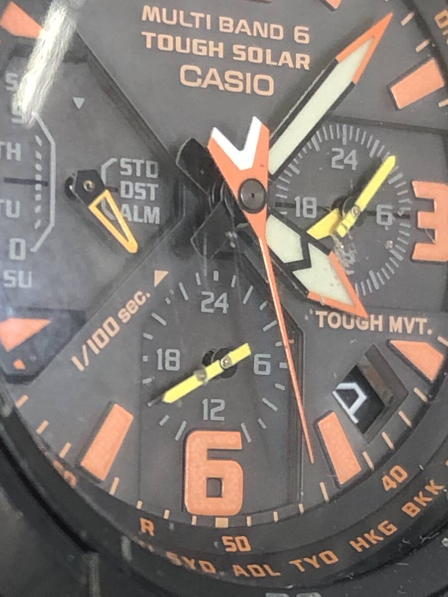 CL240304-01K/ 腕時計 G-SHOCK Gショック GW-3000B-1AJF カシオ CASIO 稼働品 ブラック オレンジ_画像3