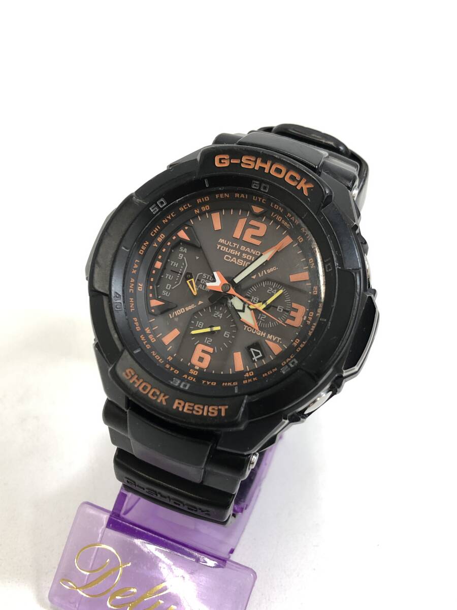 CL240304-01K/ 腕時計 G-SHOCK Gショック GW-3000B-1AJF カシオ CASIO 稼働品 ブラック オレンジ_画像1