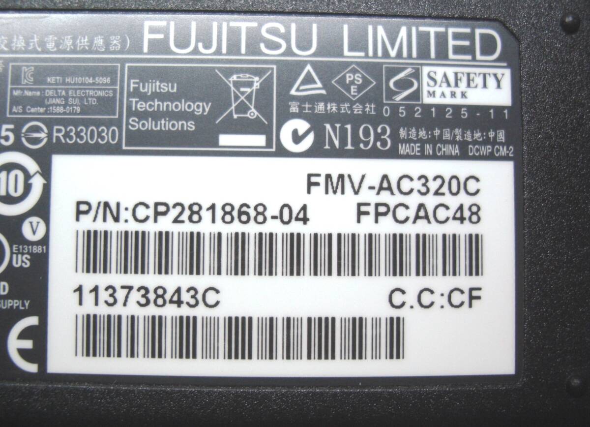 [ prompt decision * free shipping ]Fujitsu AC power supply adaptor FMV-AC320C ADP-60ZH A LIFEBOOK power supply adaptor [ operation goods ]