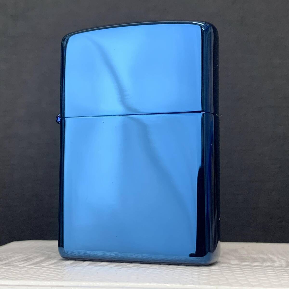 1000円スタート ZIPPO 未使用 窒化チタン コーティング BLUE 化粧箱有り オイルライター ジッポー Z0024 の画像2