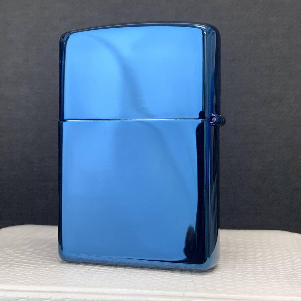 1000円スタート ZIPPO 未使用 窒化チタン コーティング BLUE 化粧箱有り オイルライター ジッポー Z0024 の画像3