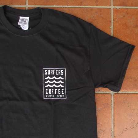 SALE！人気商品！ハワイにある話題のカフェ「SURFERS・COOFFEE」（HAWAII)定番Tシャツ！バックロゴ・Tシャツ！ブラック：Lサイズの画像5