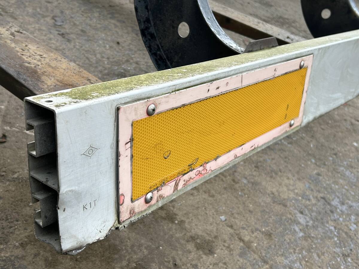 K1T, aluminium rear bumper | rear bumper, stay attaching ., reflector attaching ( used truck parts, rear impact collision prevention, legal, vehicle inspection "shaken" ) present condition exhibition 